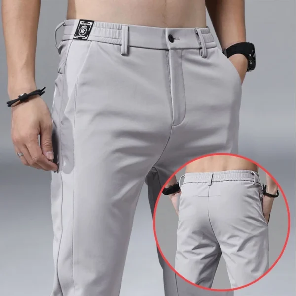 Seluar Slim Fit Lelaki กางเกงขายาวลําลอง ทรงตรง พลัสไซซ์ สีเทา