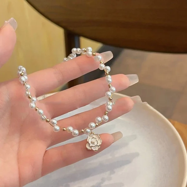 สร้อยคอ ประดับมุก ดอกคามิเลีย - Image 3